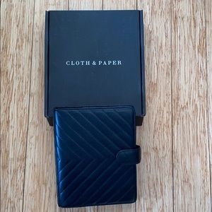 Cloth & Paper Quilted Caviar Leather Agenda